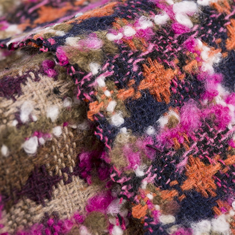 Vlněný tvídový štětec Boho Houndstooth 2071