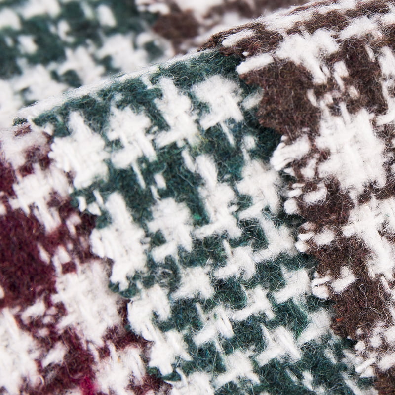 Červenozelená tvídová tkanina na oblečení 2503