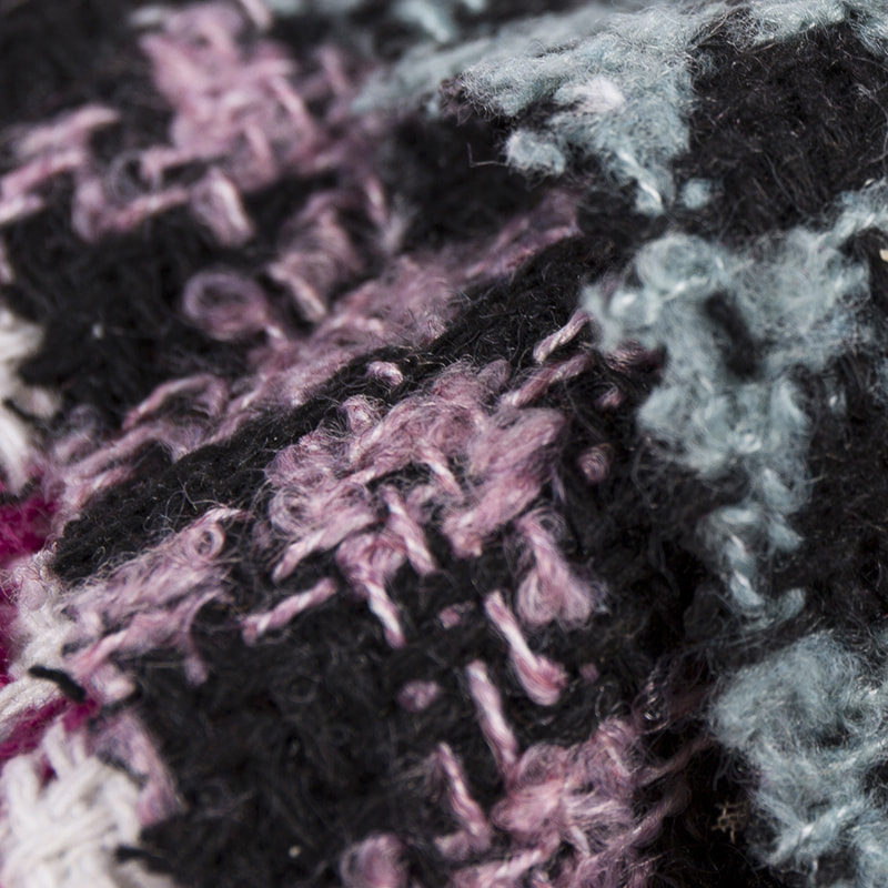 Svetrová smyčka příze Houndstooth Wool Tweed Fabric 2540