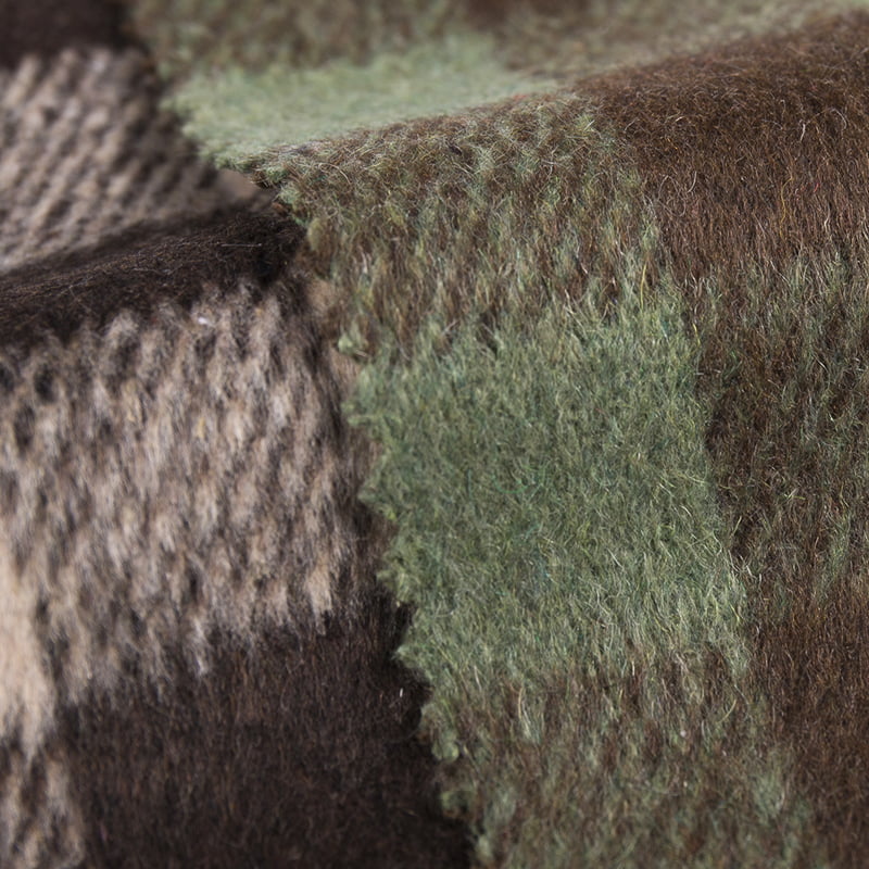 Tartanová kostkovaná okenní tabule kepr 10% vlna 90% polyester Tweed Fabric 2831