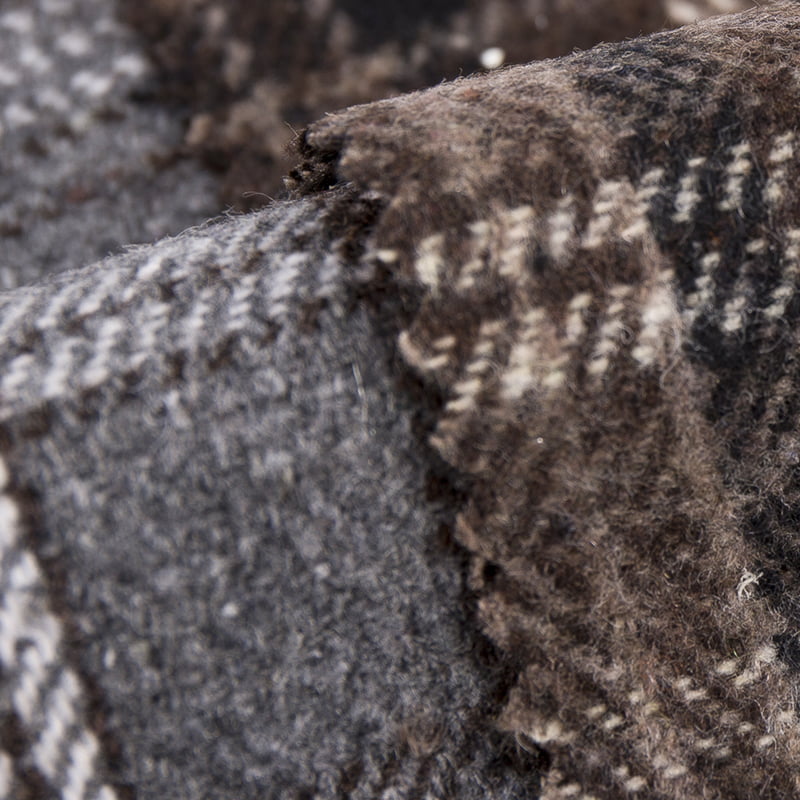 Kostkovaná keprová vlna dojemná tvídová látka z Číny 3223