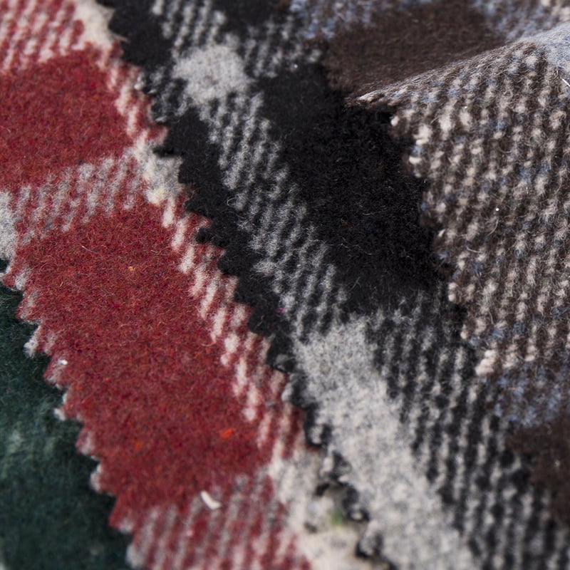 Check Multicolors kostkovaná vlna Tweed Fabric 3508