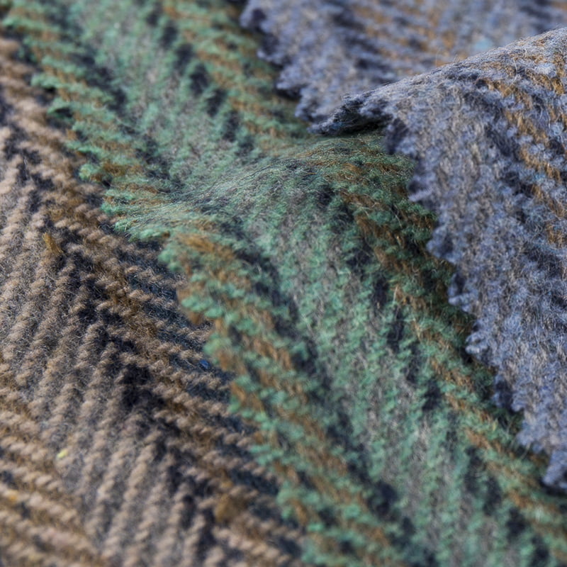 Vlněná tkaná látka rybí kost keprový pruh 3535