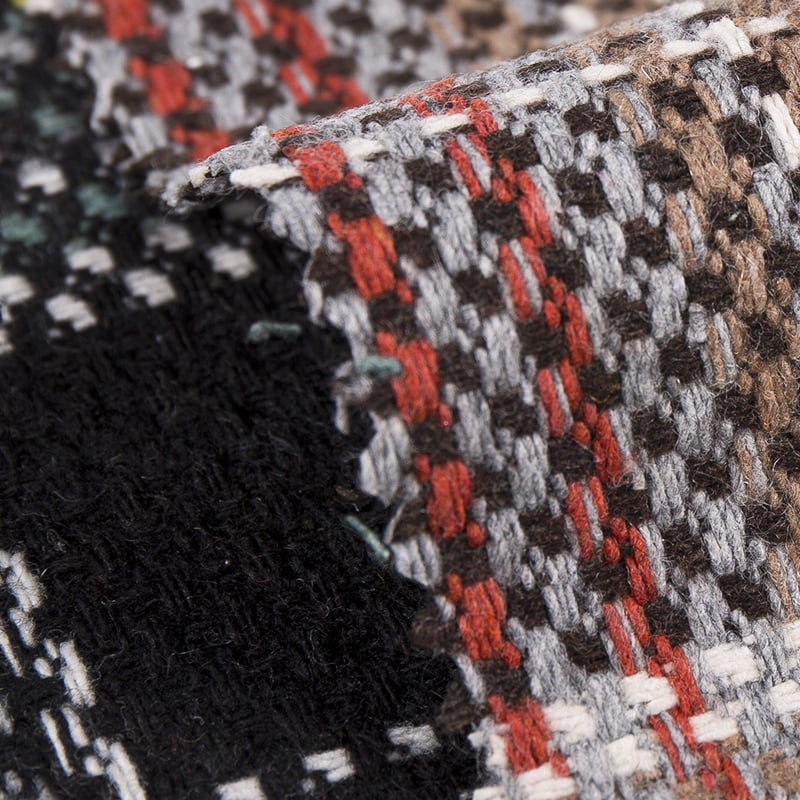 Boho kostkovaná tkaná látka na šaty 3543