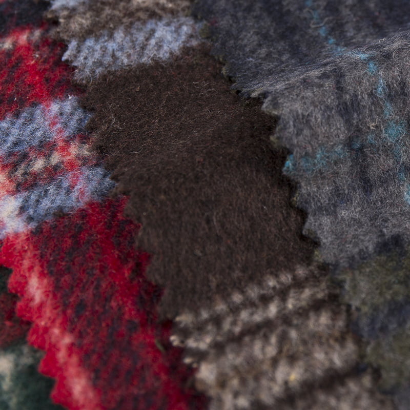 Kartáč Plaid Check Jacquard Tweed Tweed Fabric 3545