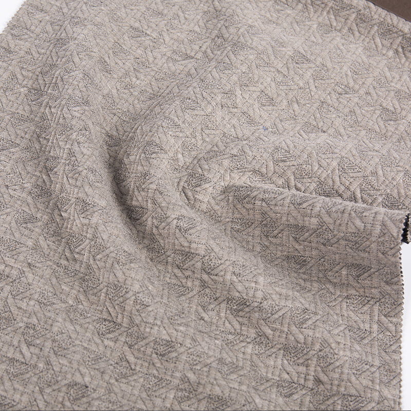 Reliéfní přerušované linie Pletené Jacquard Polyester Viskóza Spandex Sportovní textilie na oblečení AW23029