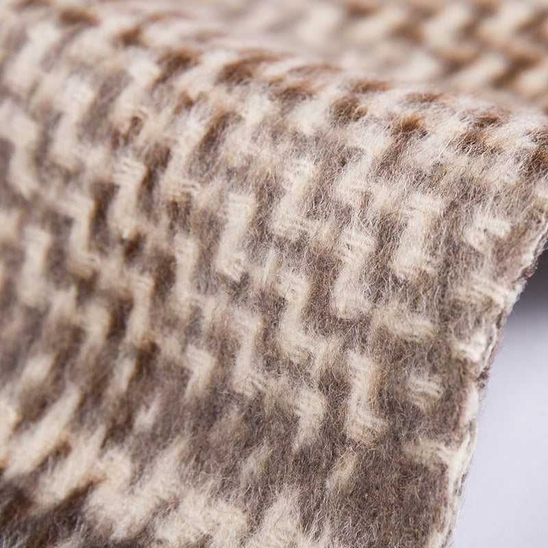 Dlouhé vlasy Ladder Line Kostkovaná tkaná fleecová látka SH2405