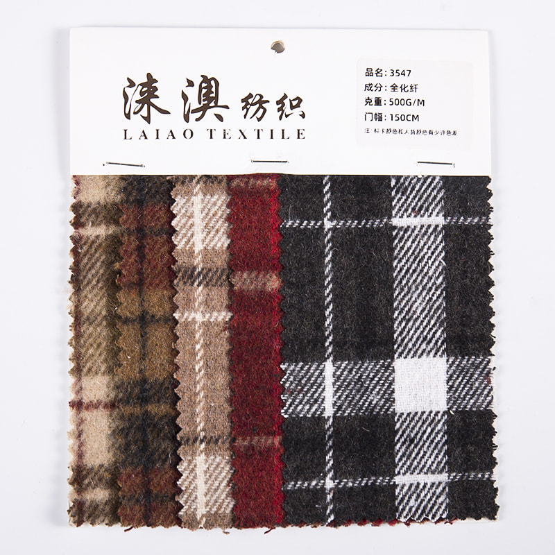 Červená kostkovaná keprová tvídová tkanina na košile v novém designu 3547