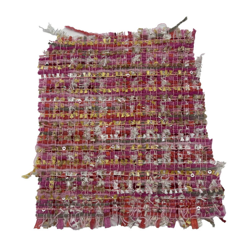 Módní červené růžové flitry metalické tvídové tkaniny pro ženy 21003