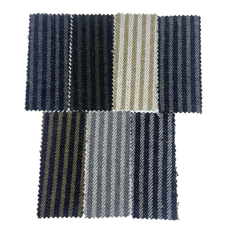 Tweed Fabrics s pruhovaným vzorem rybí kosti 2140