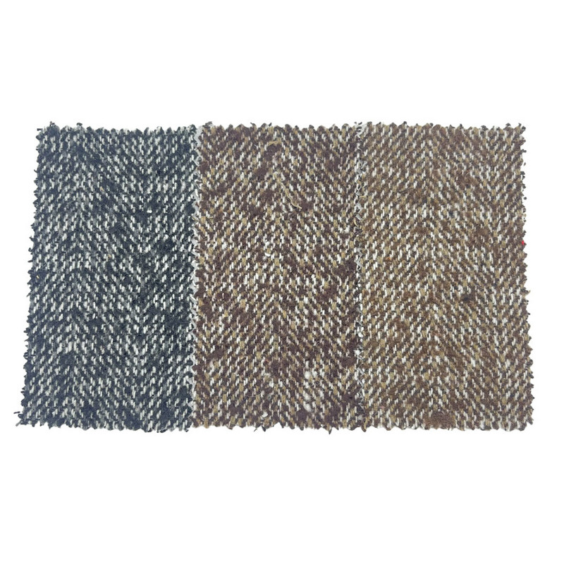 Kartáčujte husté hnědé vlněné tvídové tkaniny na čalounění 3787