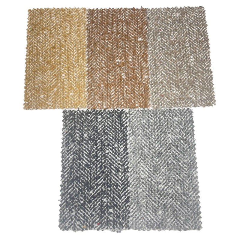 Bublinková rybí kost Šedobílá vlna Tweed Tweed Tweed Textilie na zimní oblečení 3906