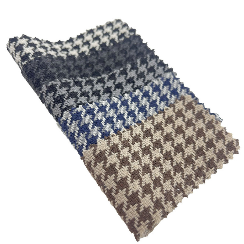 Tmavě šedé vlněné tkaniny Houndstooth na mikiny s kapucí 3946